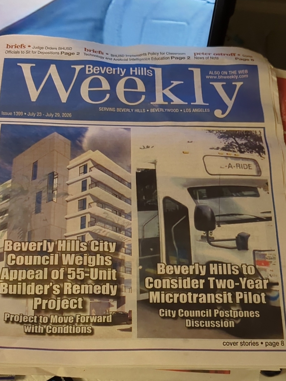 Beverly Hills Weekly Newspaper Page - Local Community News July 2026